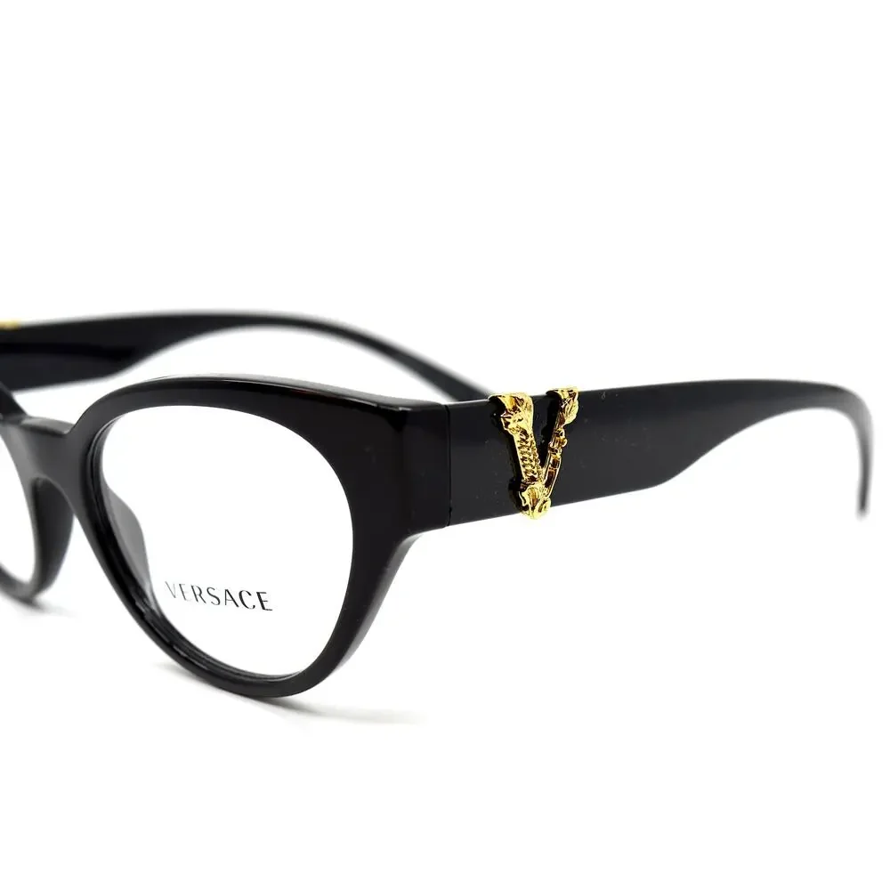 NEW VERSACE VE3282 GB1 BLACK WOMEN AUTHENTIC EYEGLASSES FRAME